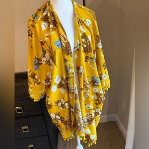 Yellow floral kimono